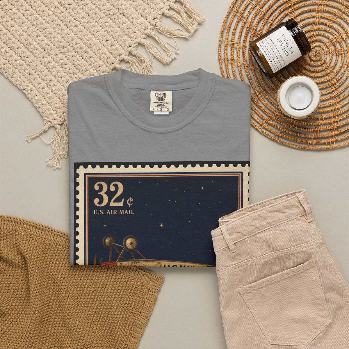 Inverted Jenny 1918 — Vintage Airmail Stamp Shirt | Funny Mail Carrier Tee