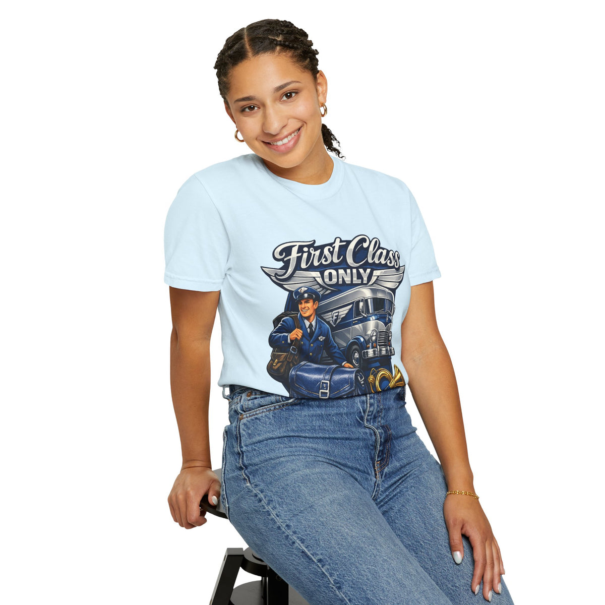 Mail Carrier T-Shirt - First Class Only | Funny Mail Carrier Tee | Comfort Colors