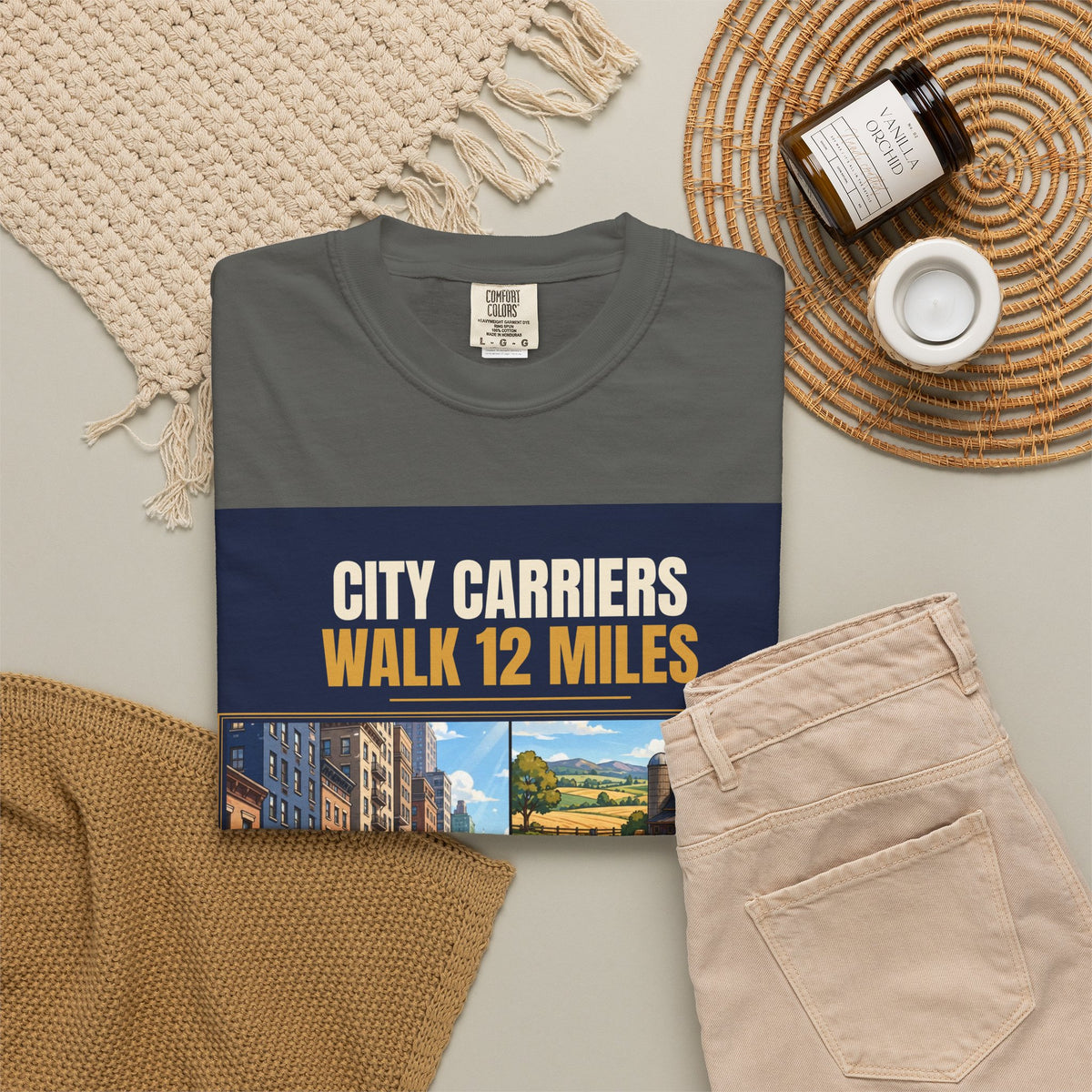 Mail Carrier T-Shirt - City Vs Rural | Funny Mail Carrier Tee | Comfort Colors