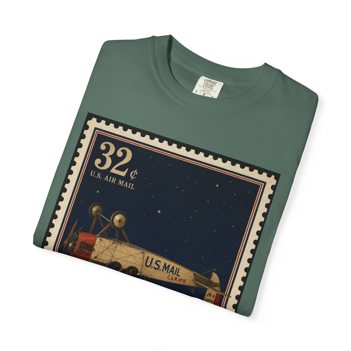 Inverted Jenny 1918 — Vintage Airmail Stamp Shirt | Funny Mail Carrier Tee