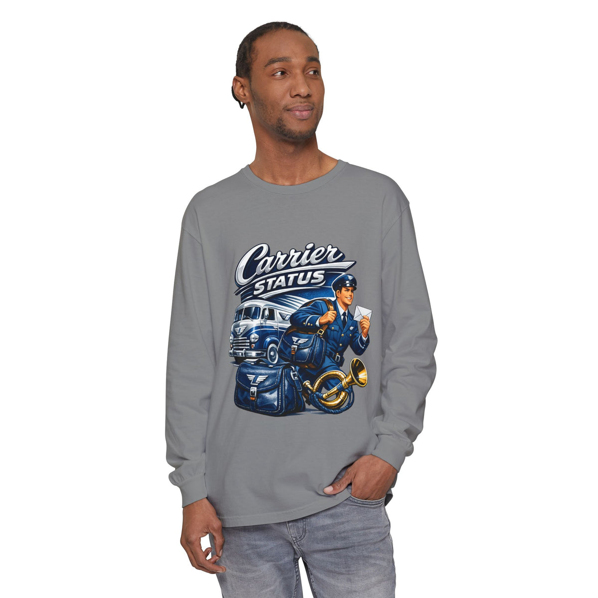Mail Carrier Long Sleeve - Carrier Status | Funny Mail Carrier Long Sleeve | Comfort Colors