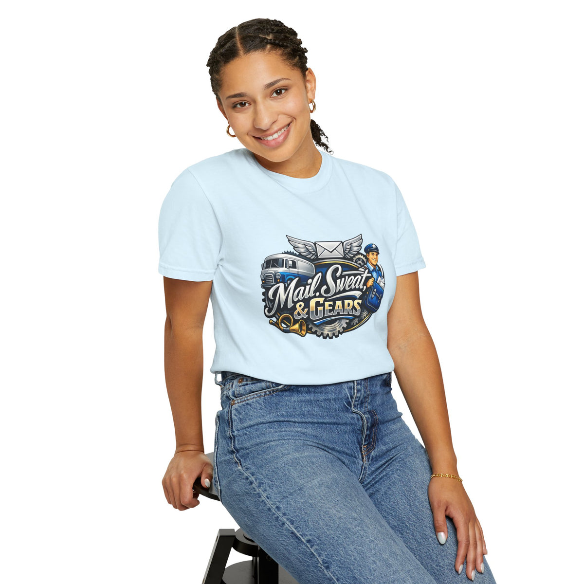 Mail Carrier T-Shirt - Mail Sweat and Gears | Funny Mail Carrier Tee | Comfort Colors