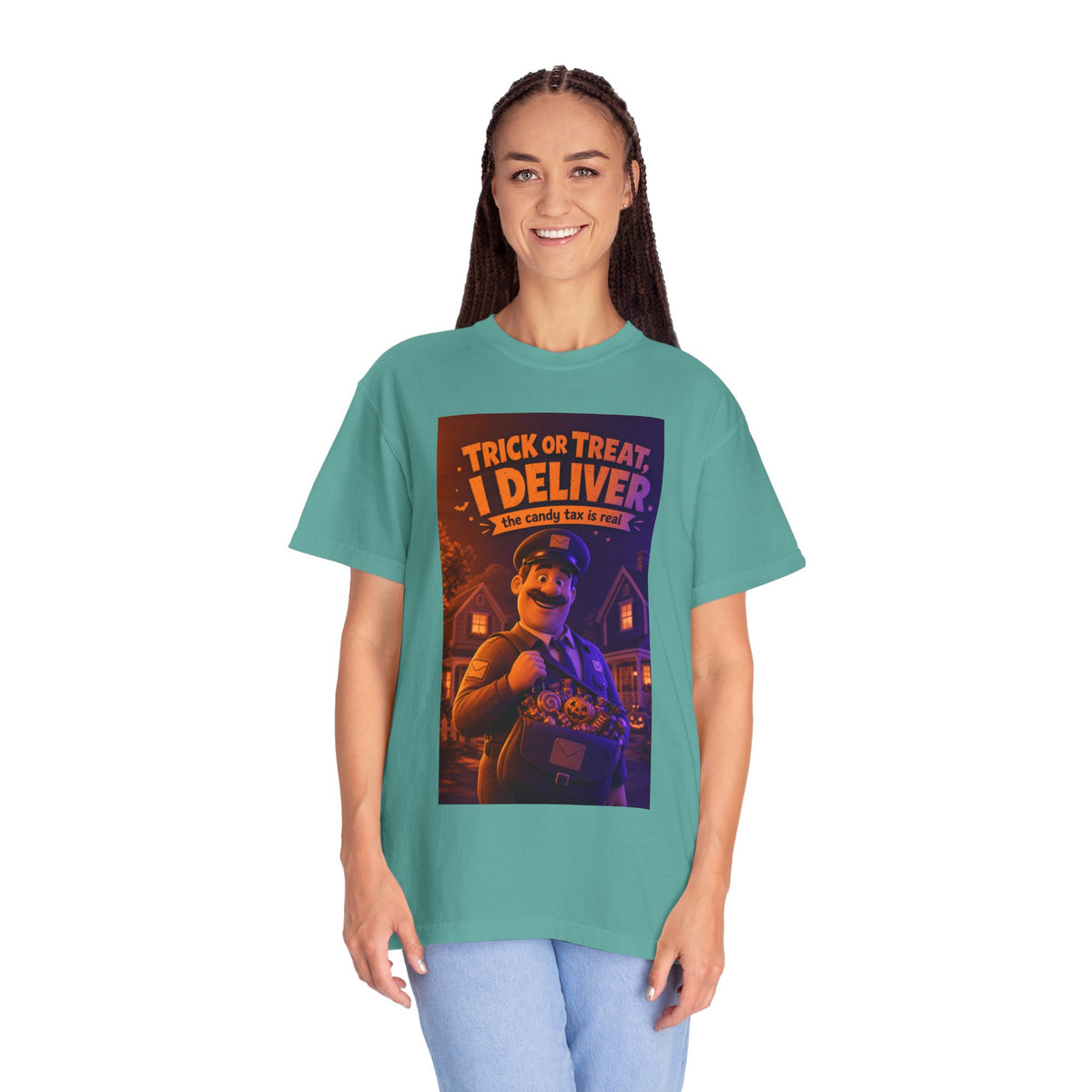 Trick or Treat I Deliver Candy Tax — Funny Mailman Halloween Tee