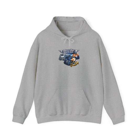 Mail Carrier Hoodie - Never Skip Route Day | Funny Mail Carrier Hoodie | Gildan
