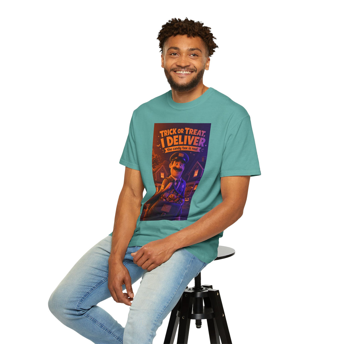 Trick or Treat I Deliver Candy Tax — Funny Mailman Halloween Tee