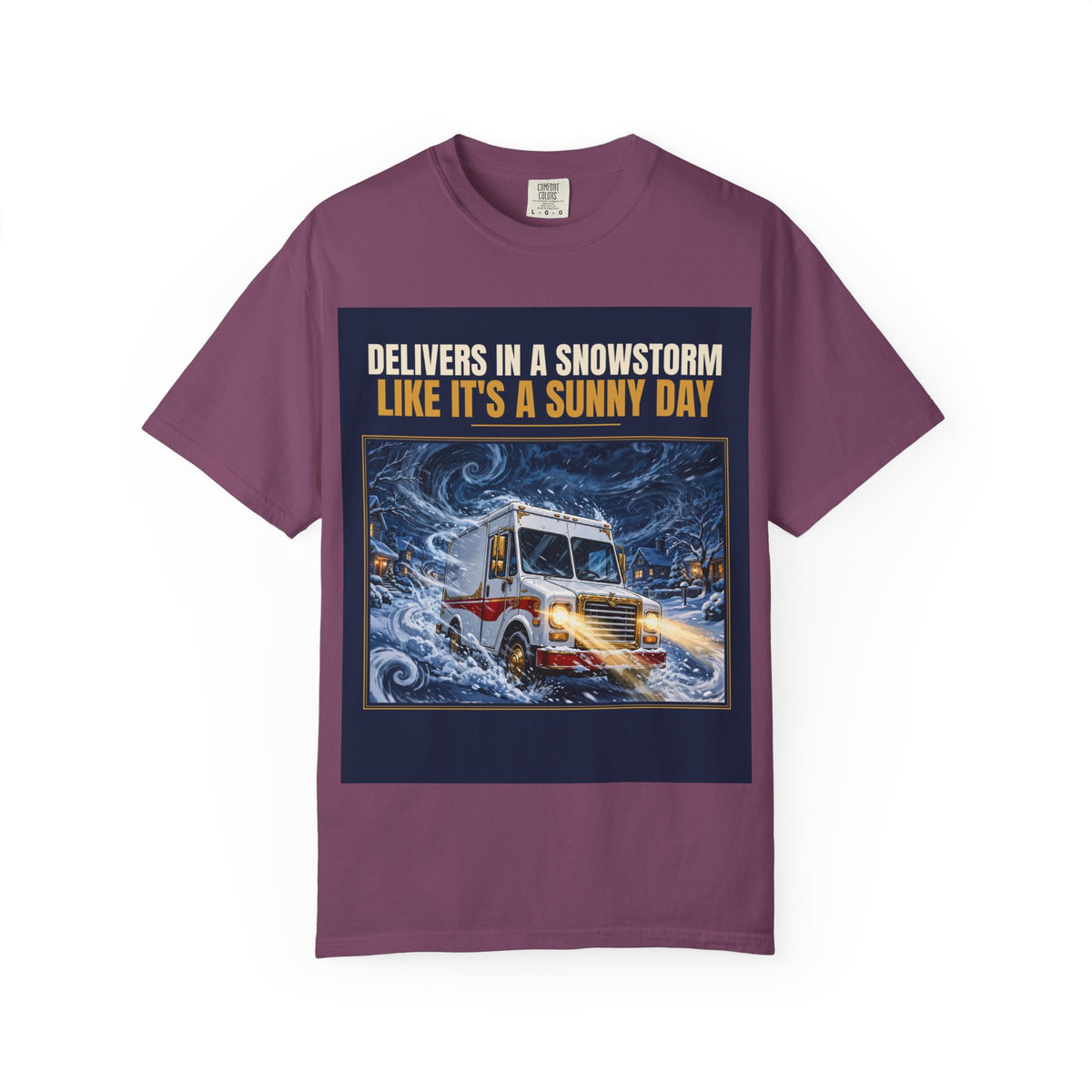 Mail Carrier T-Shirt - Snowstorm Delivery | Funny Mail Carrier Tee | Comfort Colors