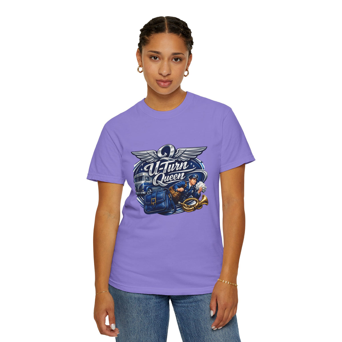 Mail Carrier T-Shirt - U-Turn Queen | Funny Mail Carrier Tee | Comfort Colors | Comfort Colors® 1717