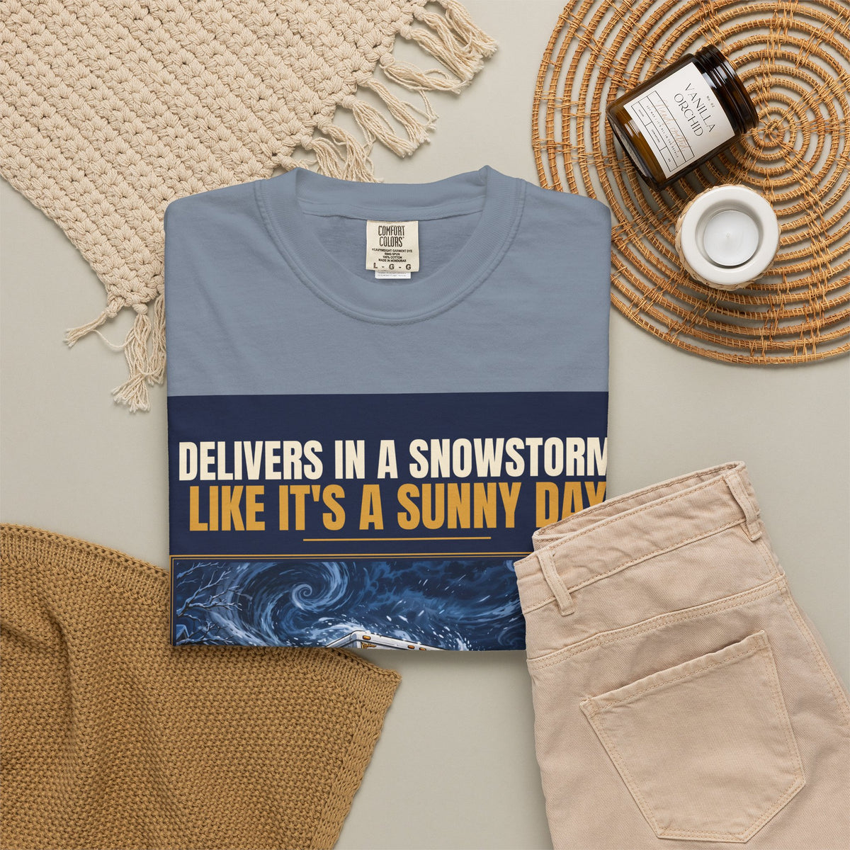 Mail Carrier T-Shirt - Snowstorm Delivery | Funny Mail Carrier Tee | Comfort Colors