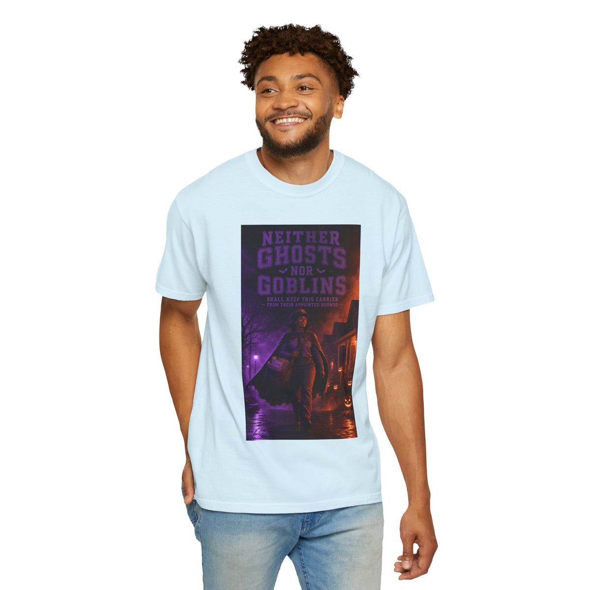 Neither Ghosts Nor Goblins — Funny Halloween Mail Carrier Shirt