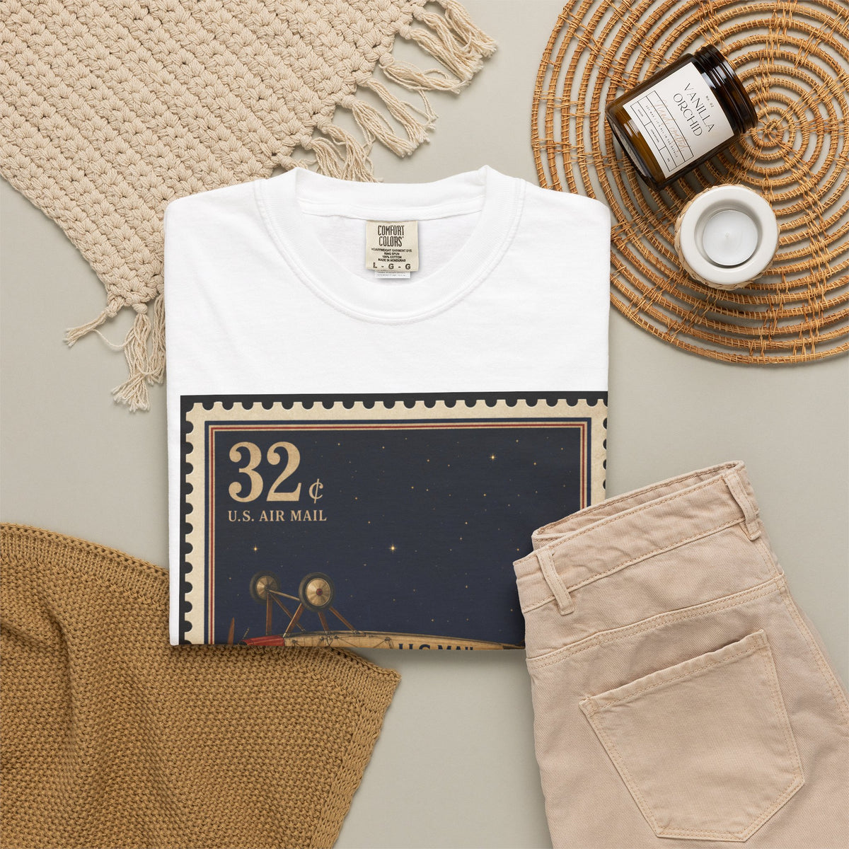 Inverted Jenny 1918 — Vintage Airmail Stamp Shirt | Funny Mail Carrier Tee