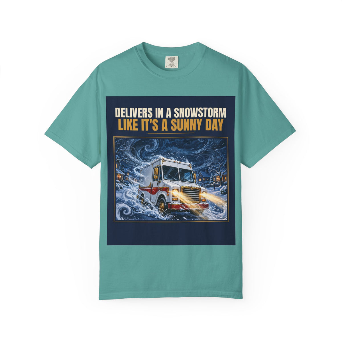 Mail Carrier T-Shirt - Snowstorm Delivery | Funny Mail Carrier Tee | Comfort Colors