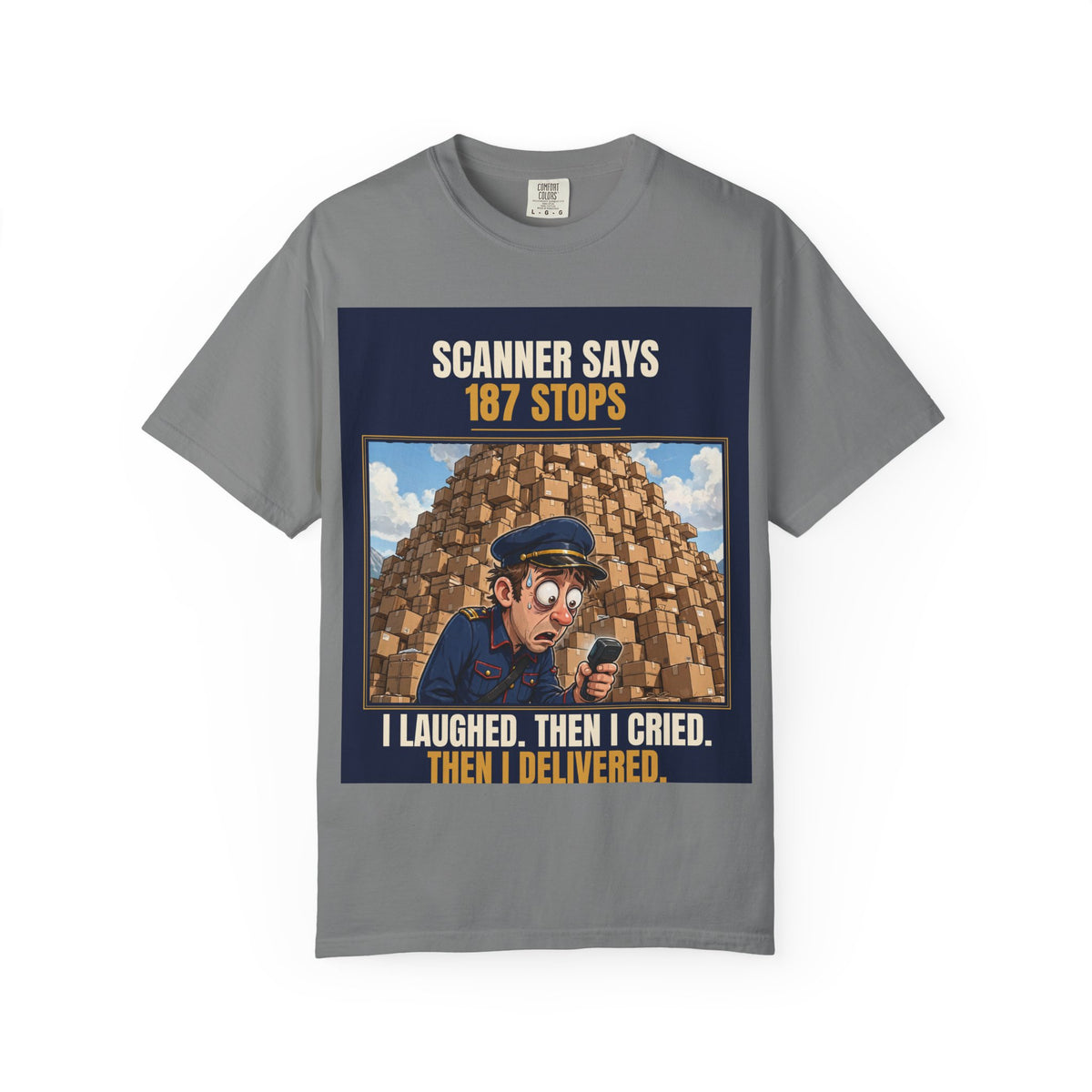 Mail Carrier T-Shirt - 187 Stops | Funny Mail Carrier Tee | Comfort Colors