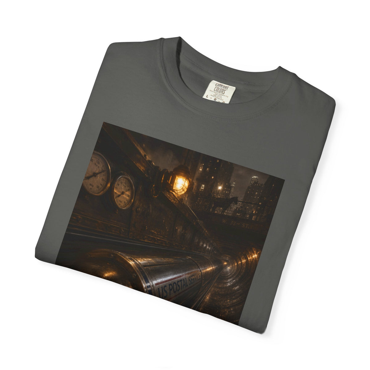 Pneumatic Tube Mail 1897 — Vintage Underground Mail Shirt | Trivia Mail Carrier Tee