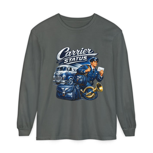 Mail Carrier Long Sleeve - Carrier Status | Funny Mail Carrier Long Sleeve | Comfort Colors