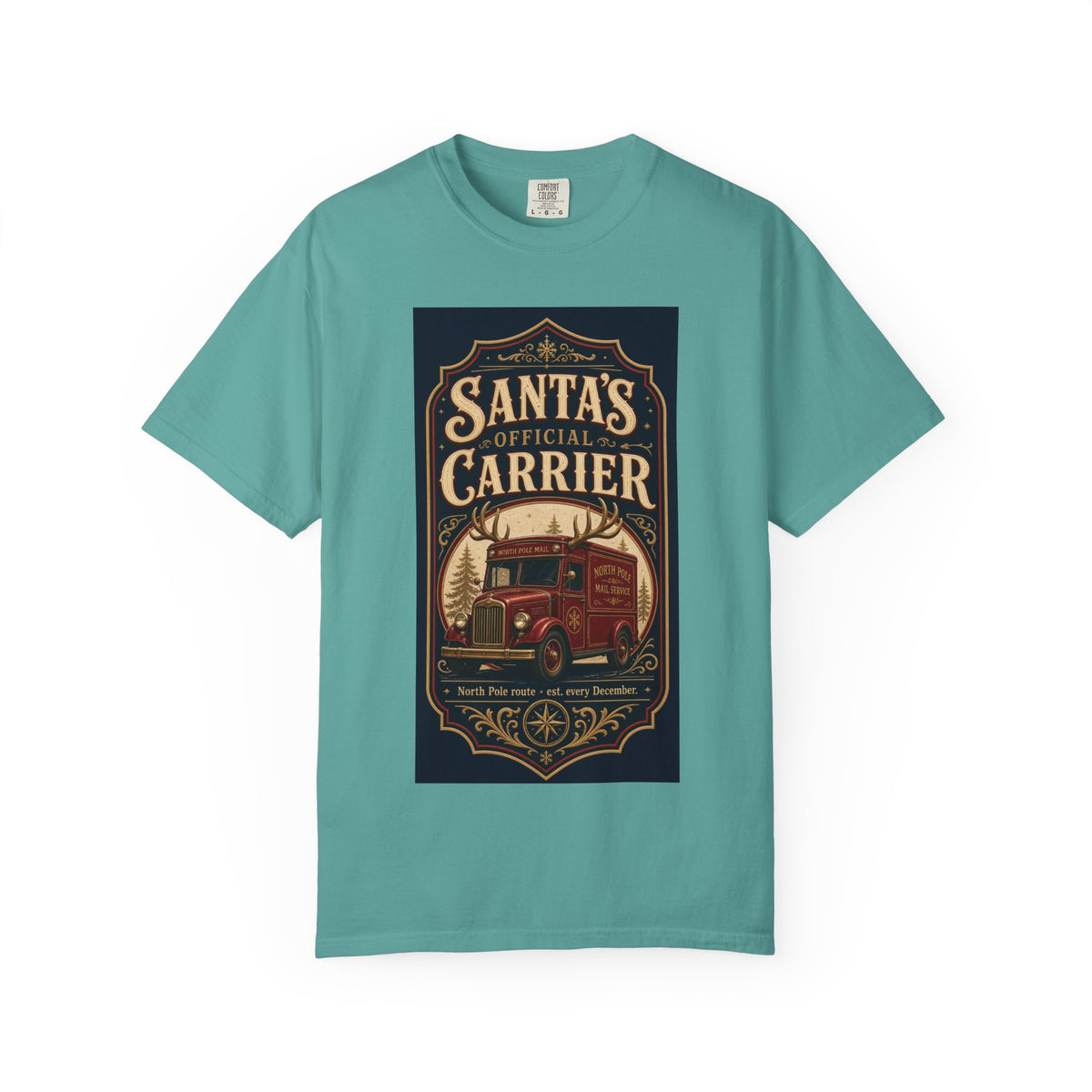 Santa's Official Carrier — Vintage Christmas Mail Truck Shirt
