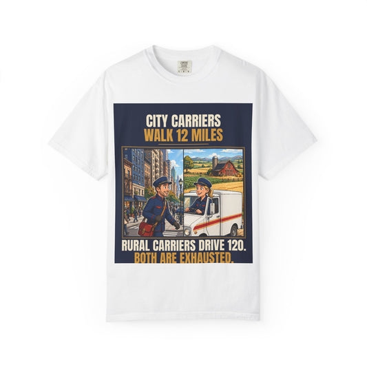 Mail Carrier T-Shirt - City Vs Rural | Funny Mail Carrier Tee | Comfort Colors