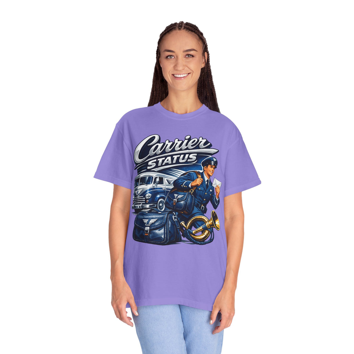 Mail Carrier T-Shirt - Carrier Status | Funny Mail Carrier Tee | Comfort Colors