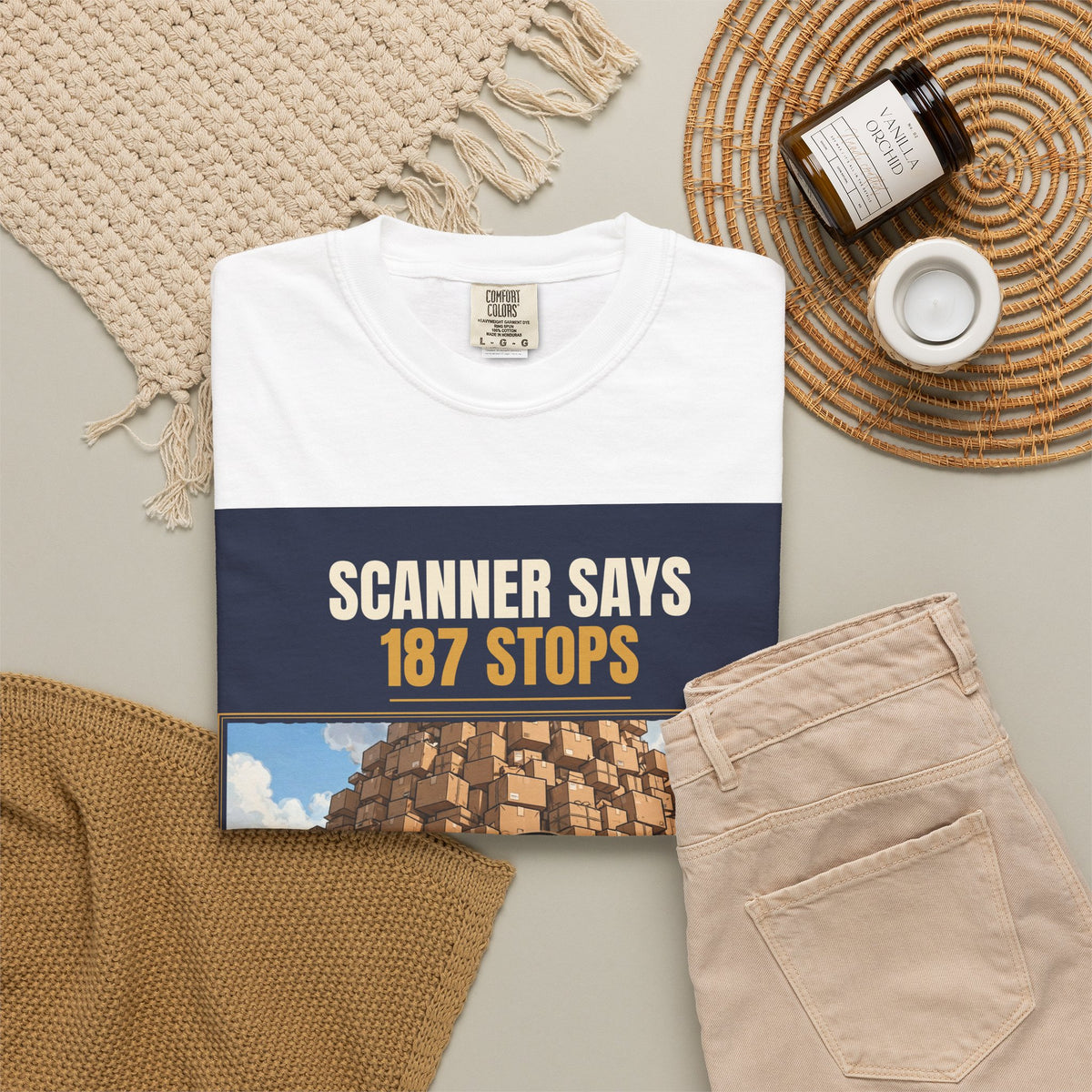 Mail Carrier T-Shirt - 187 Stops | Funny Mail Carrier Tee | Comfort Colors