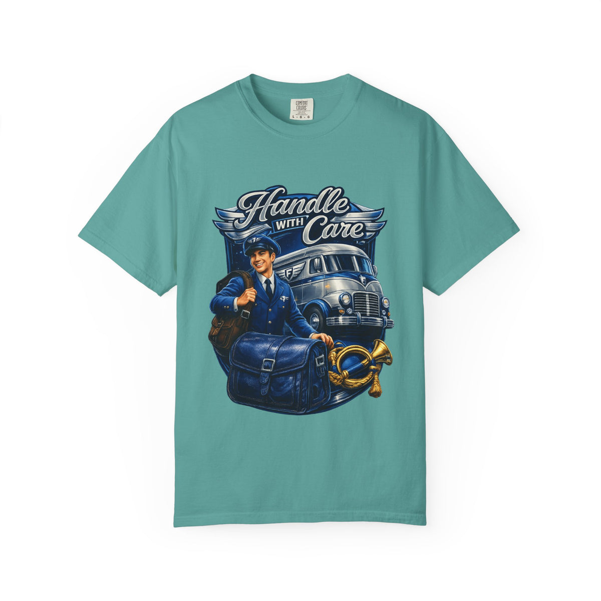 Mail Carrier T-Shirt - Handle With Care | Funny Mail Carrier Tee | Comfort Colors