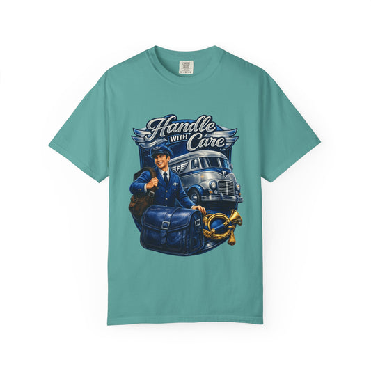 Mail Carrier T-Shirt - Handle With Care | Funny Mail Carrier Tee | Comfort Colors