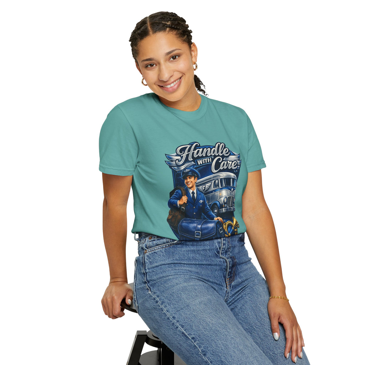 Mail Carrier T-Shirt - Handle With Care | Funny Mail Carrier Tee | Comfort Colors