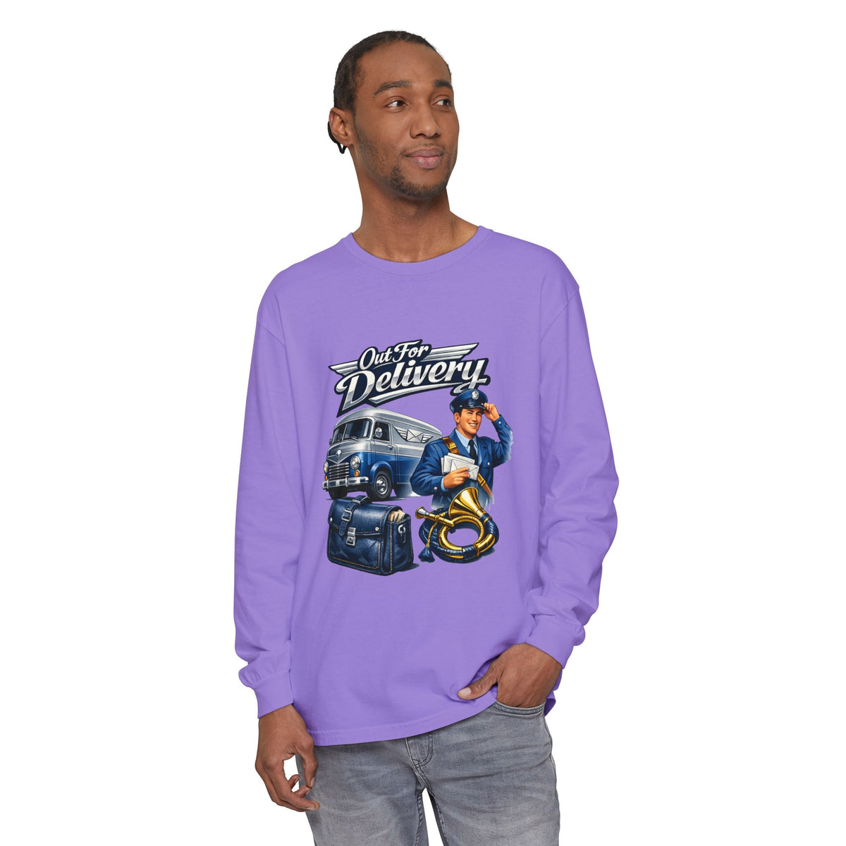 Mail Carrier Long Sleeve - Out for Delivery | Funny Mail Carrier Long Sleeve | Comfort Colors