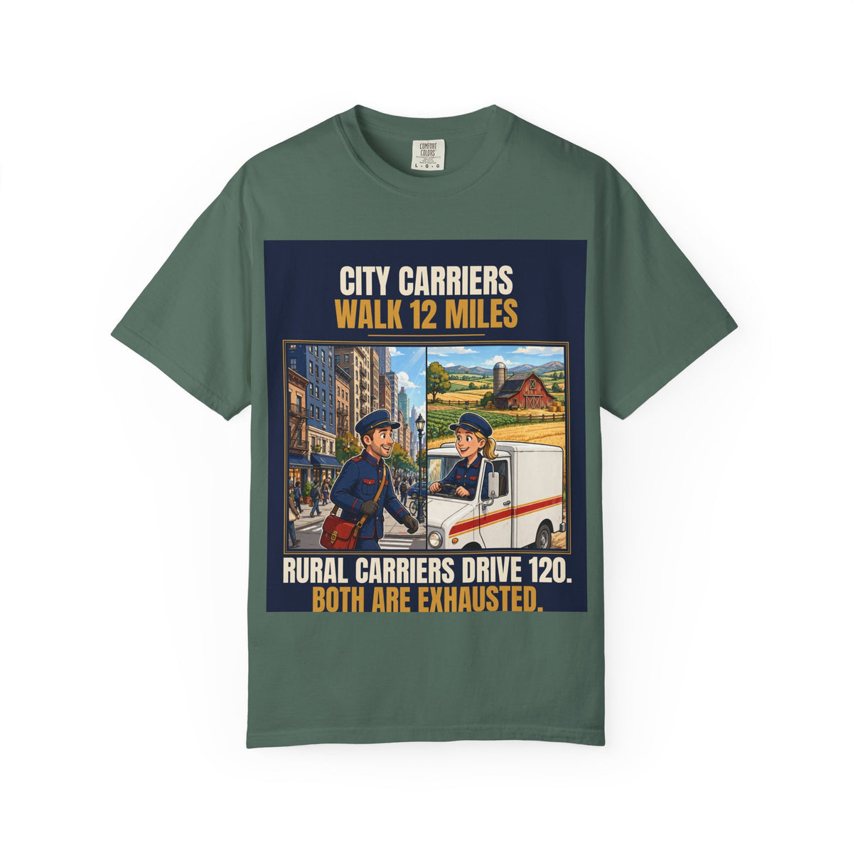 Mail Carrier T-Shirt - City Vs Rural | Funny Mail Carrier Tee | Comfort Colors
