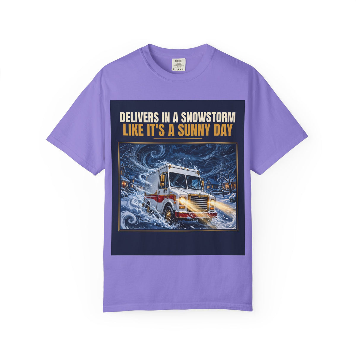Mail Carrier T-Shirt - Snowstorm Delivery | Funny Mail Carrier Tee | Comfort Colors