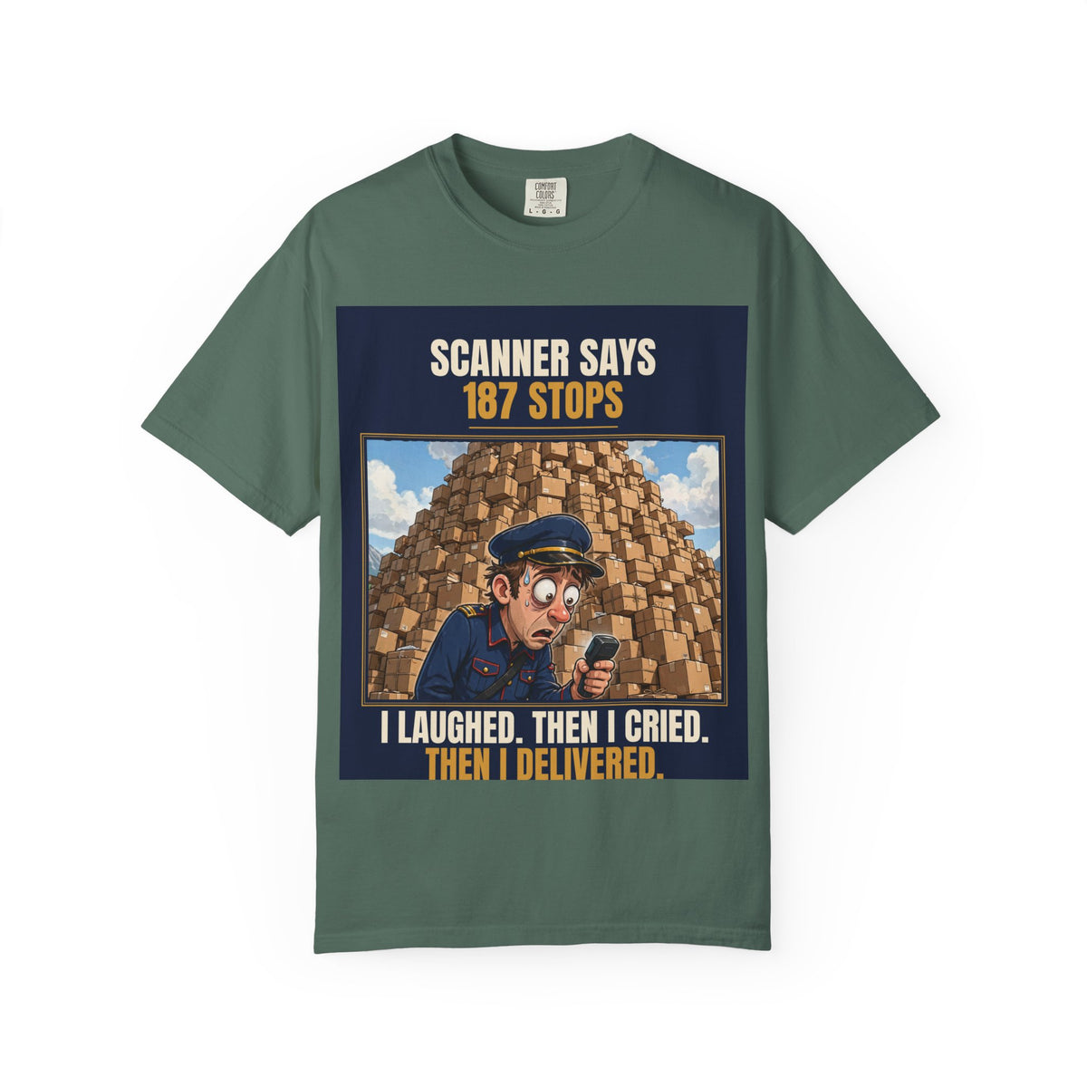 Mail Carrier T-Shirt - 187 Stops | Funny Mail Carrier Tee | Comfort Colors