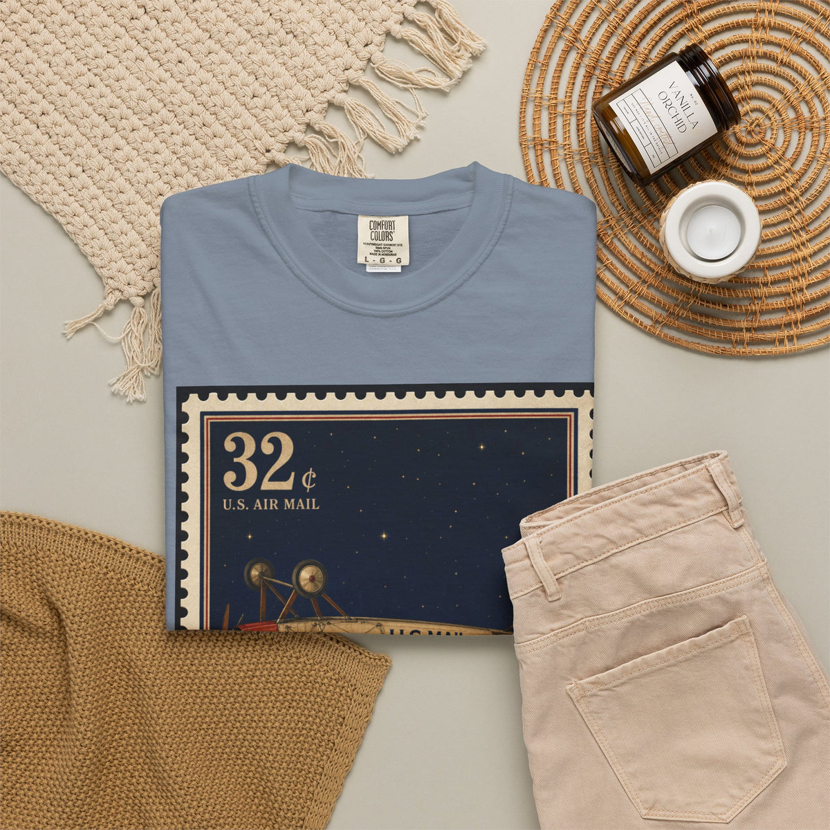 Inverted Jenny 1918 — Vintage Airmail Stamp Shirt | Funny Mail Carrier Tee