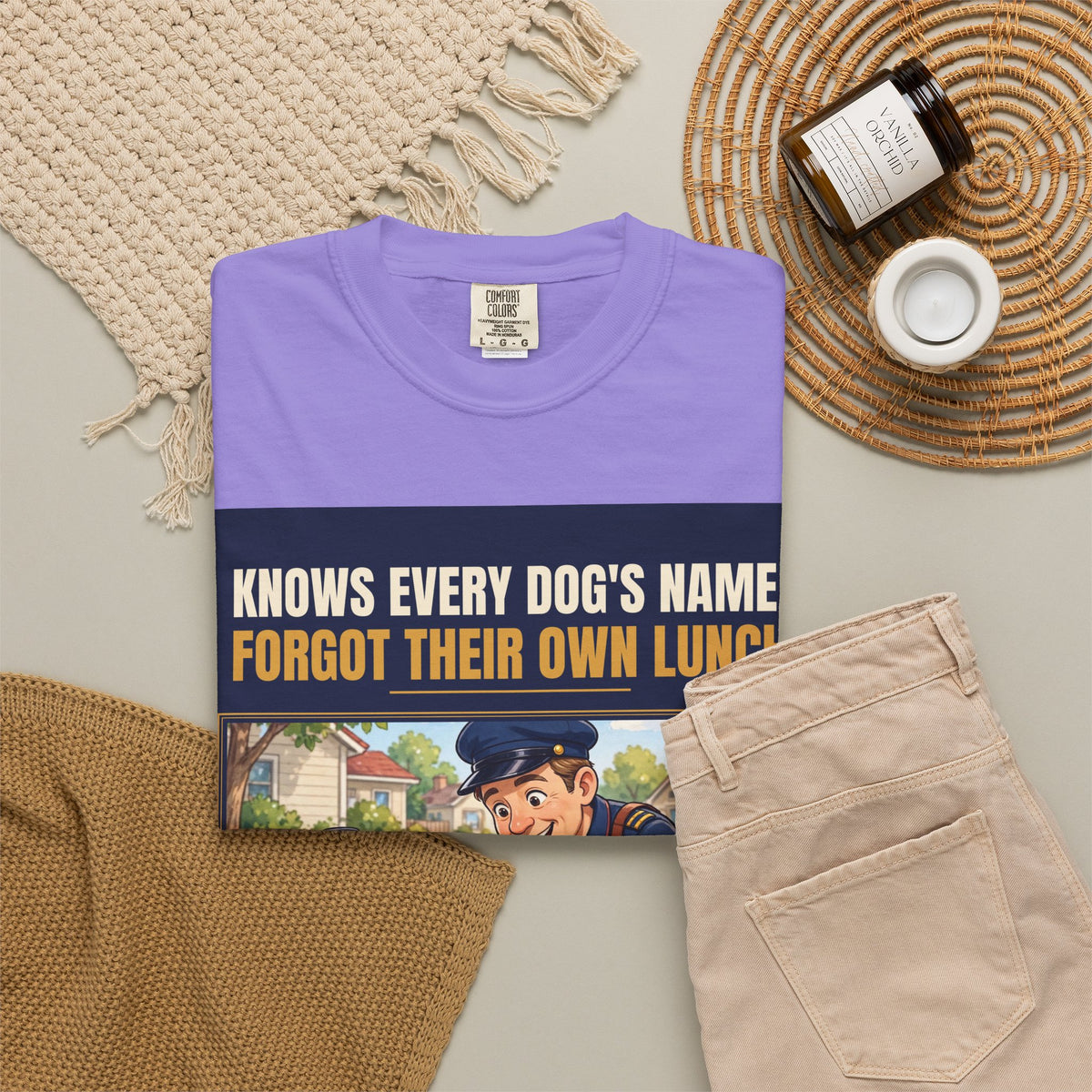 Mail Carrier T-Shirt - Every Dog's Name | Funny Mail Carrier Tee | Comfort Colors