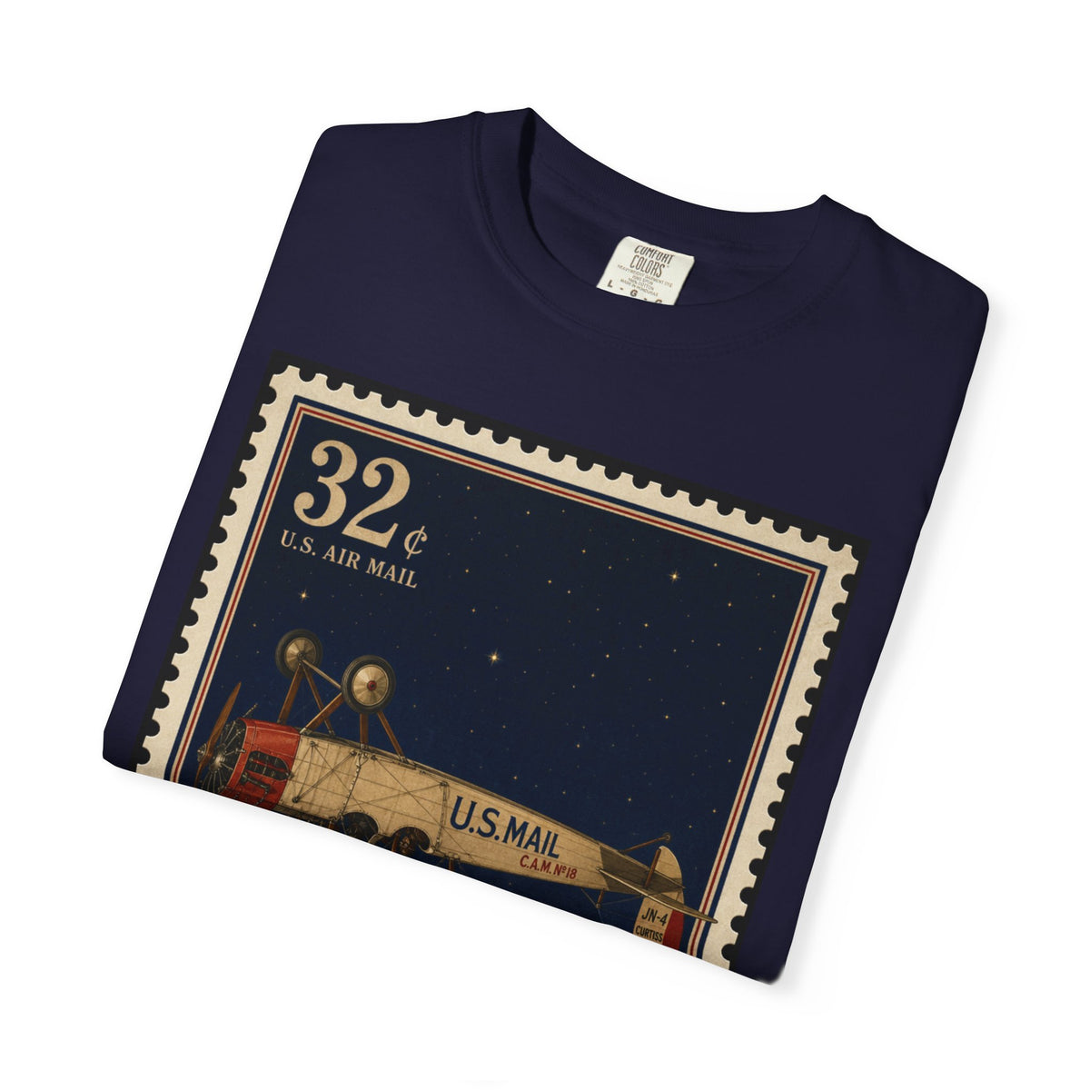 Inverted Jenny 1918 — Vintage Airmail Stamp Shirt | Funny Mail Carrier Tee