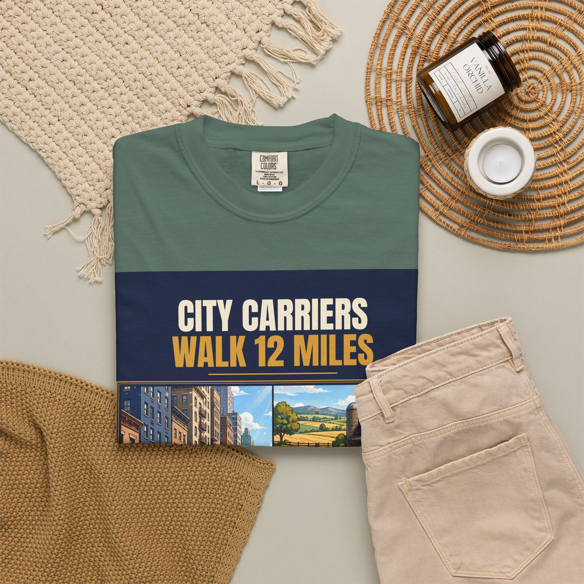 Mail Carrier T-Shirt - City Vs Rural | Funny Mail Carrier Tee | Comfort Colors