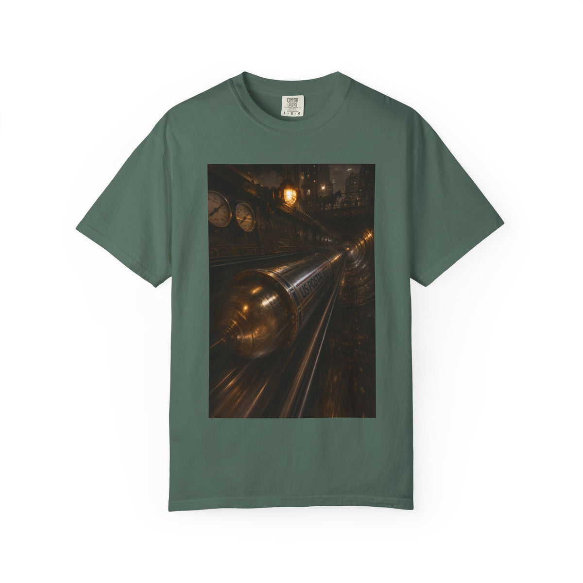 Pneumatic Tube Mail 1897 — Vintage Underground Mail Shirt | Trivia Mail Carrier Tee