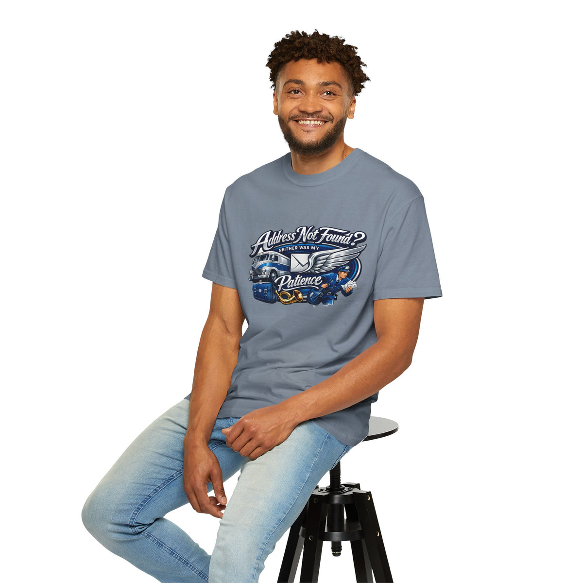Mail Carrier T-Shirt - Address Not Found: Patience | Funny Mail Carrier Tee | Comfort Colors | Comfort Colors® 1717