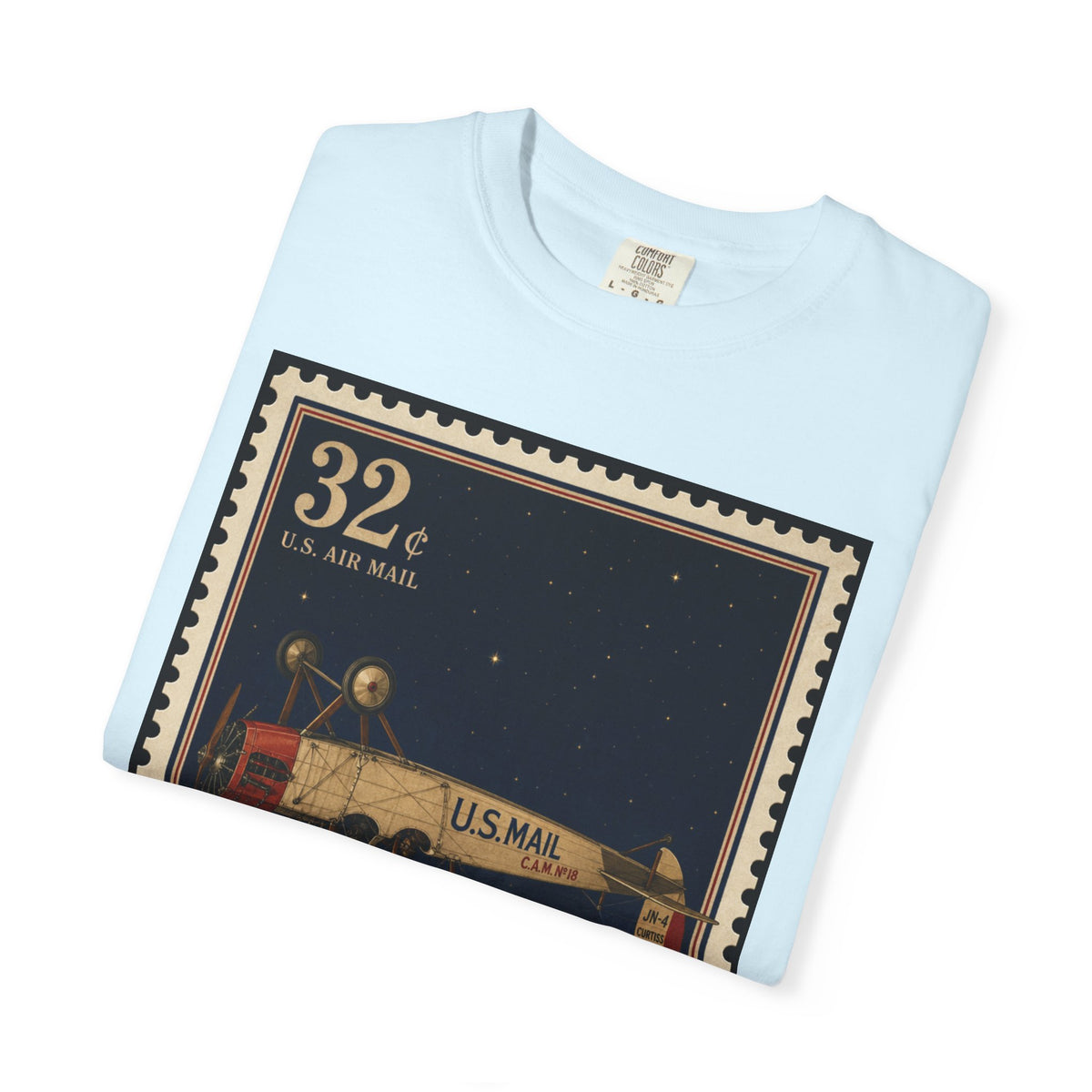 Inverted Jenny 1918 — Vintage Airmail Stamp Shirt | Funny Mail Carrier Tee
