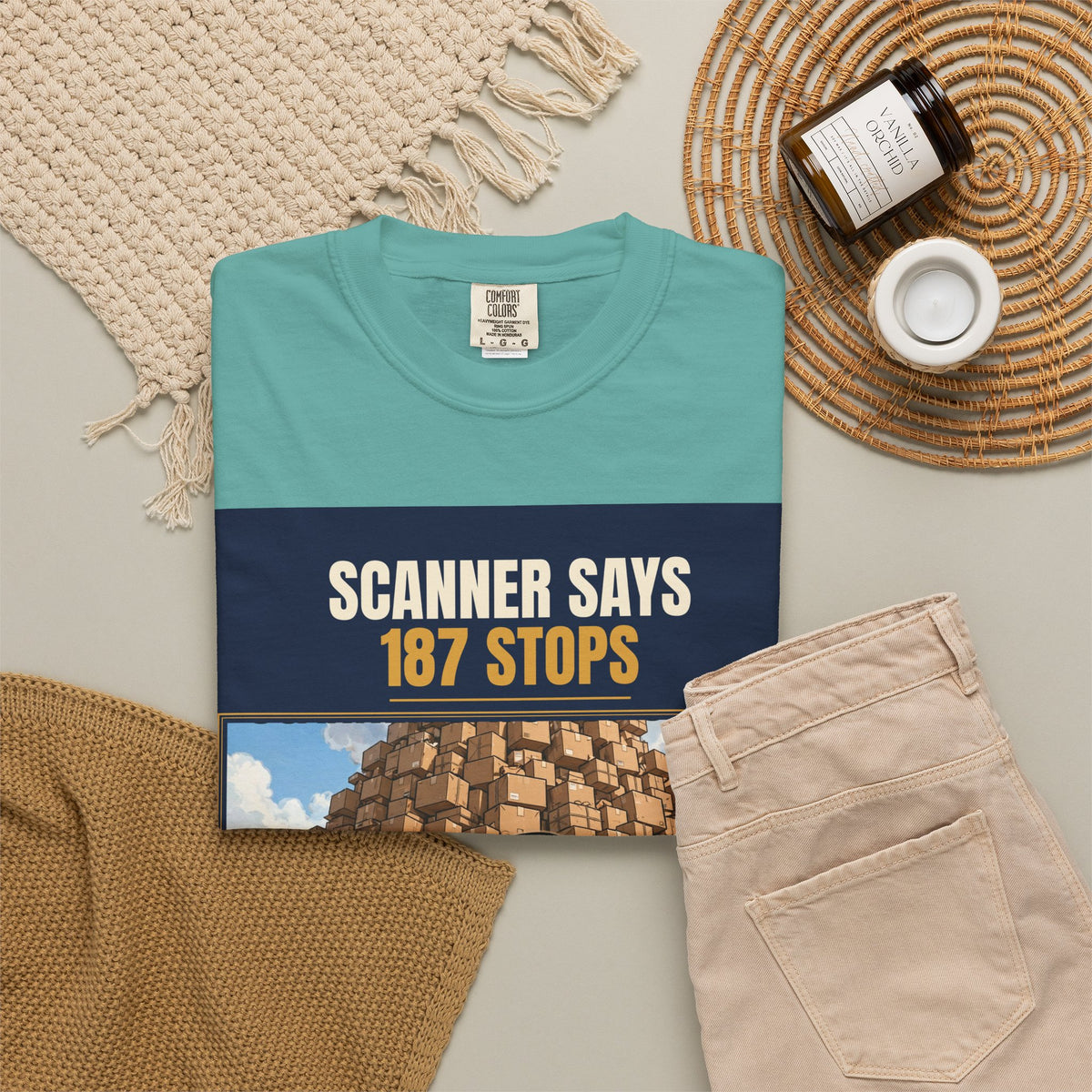 Mail Carrier T-Shirt - 187 Stops | Funny Mail Carrier Tee | Comfort Colors