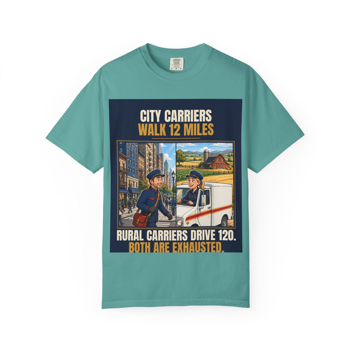 Mail Carrier T-Shirt - City Vs Rural | Funny Mail Carrier Tee | Comfort Colors