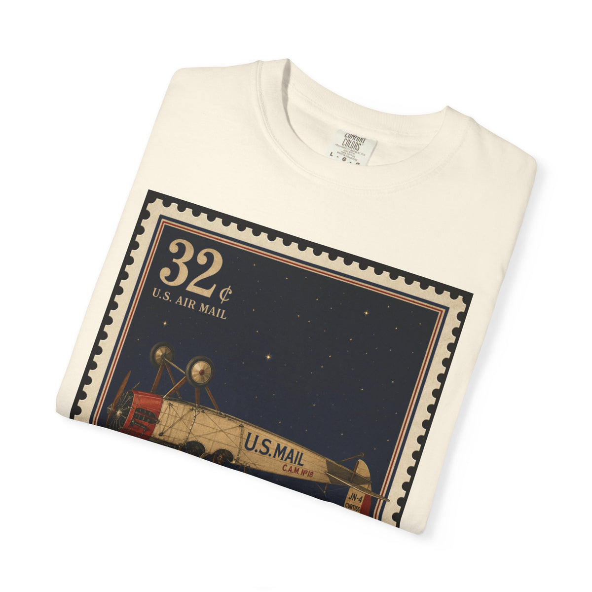 Inverted Jenny 1918 — Vintage Airmail Stamp Shirt | Funny Mail Carrier Tee