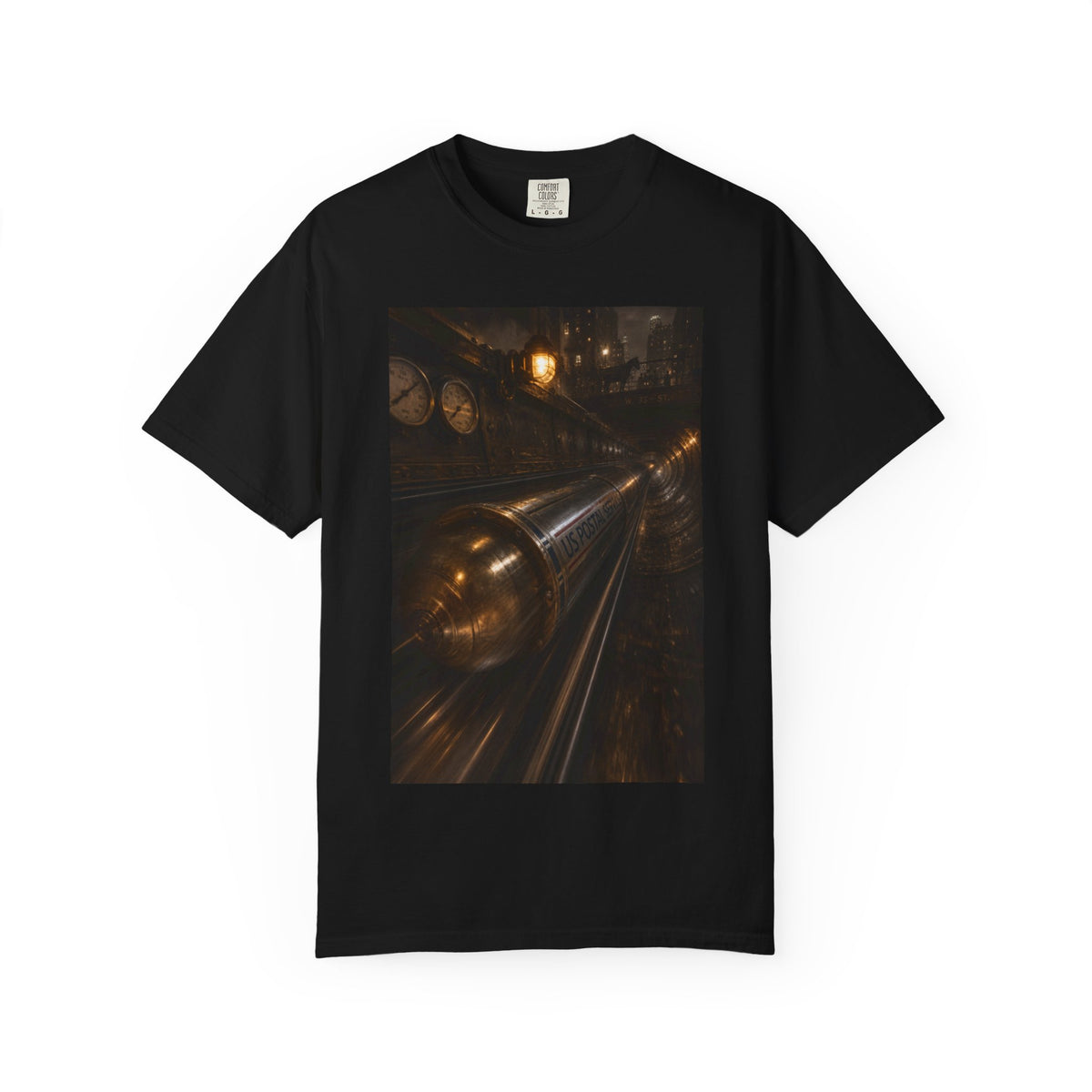 Pneumatic Tube Mail 1897 — Vintage Underground Mail Shirt | Trivia Mail Carrier Tee