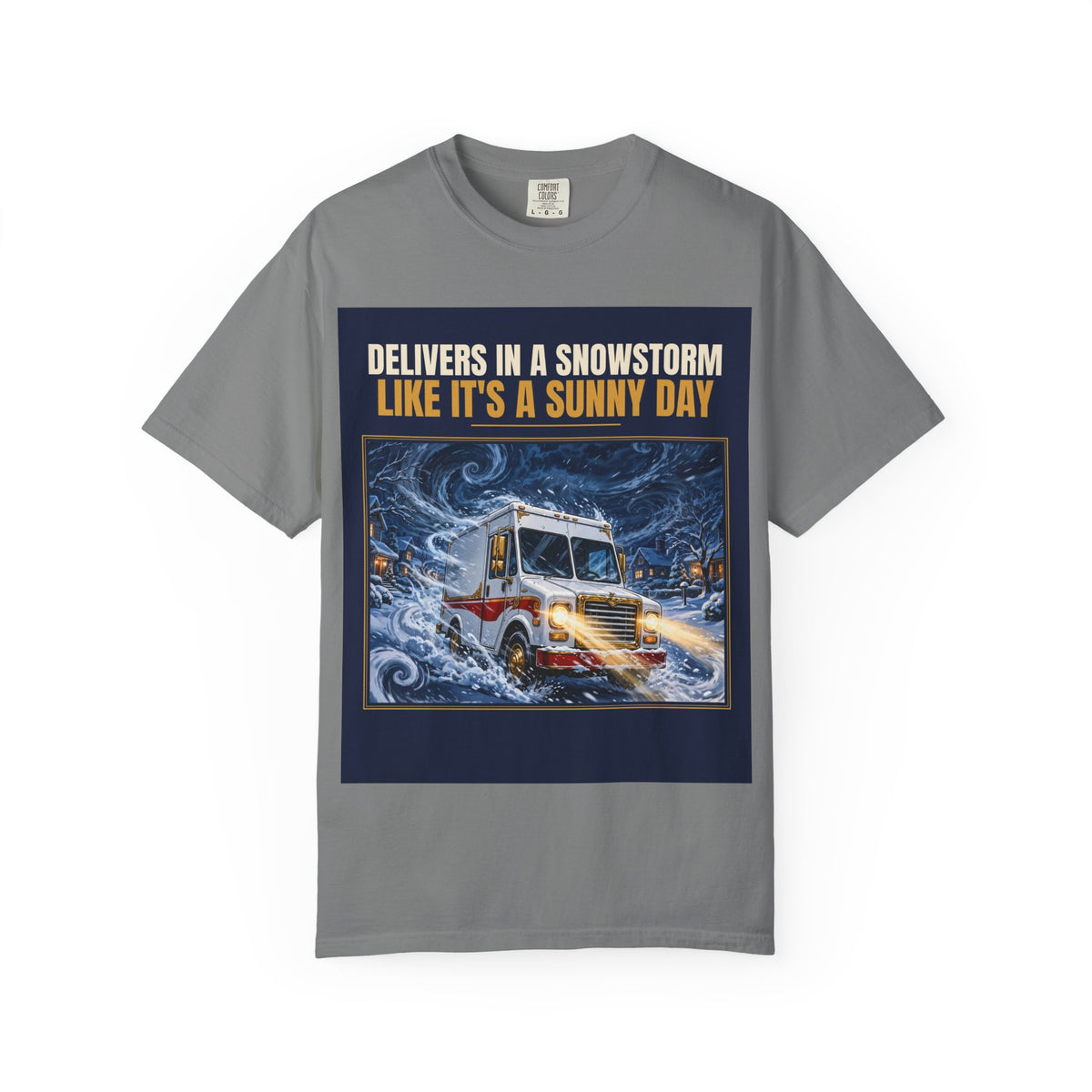 Mail Carrier T-Shirt - Snowstorm Delivery | Funny Mail Carrier Tee | Comfort Colors