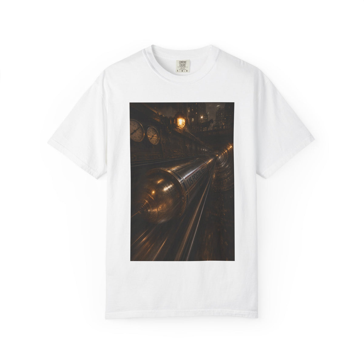 Pneumatic Tube Mail 1897 — Vintage Underground Mail Shirt | Trivia Mail Carrier Tee