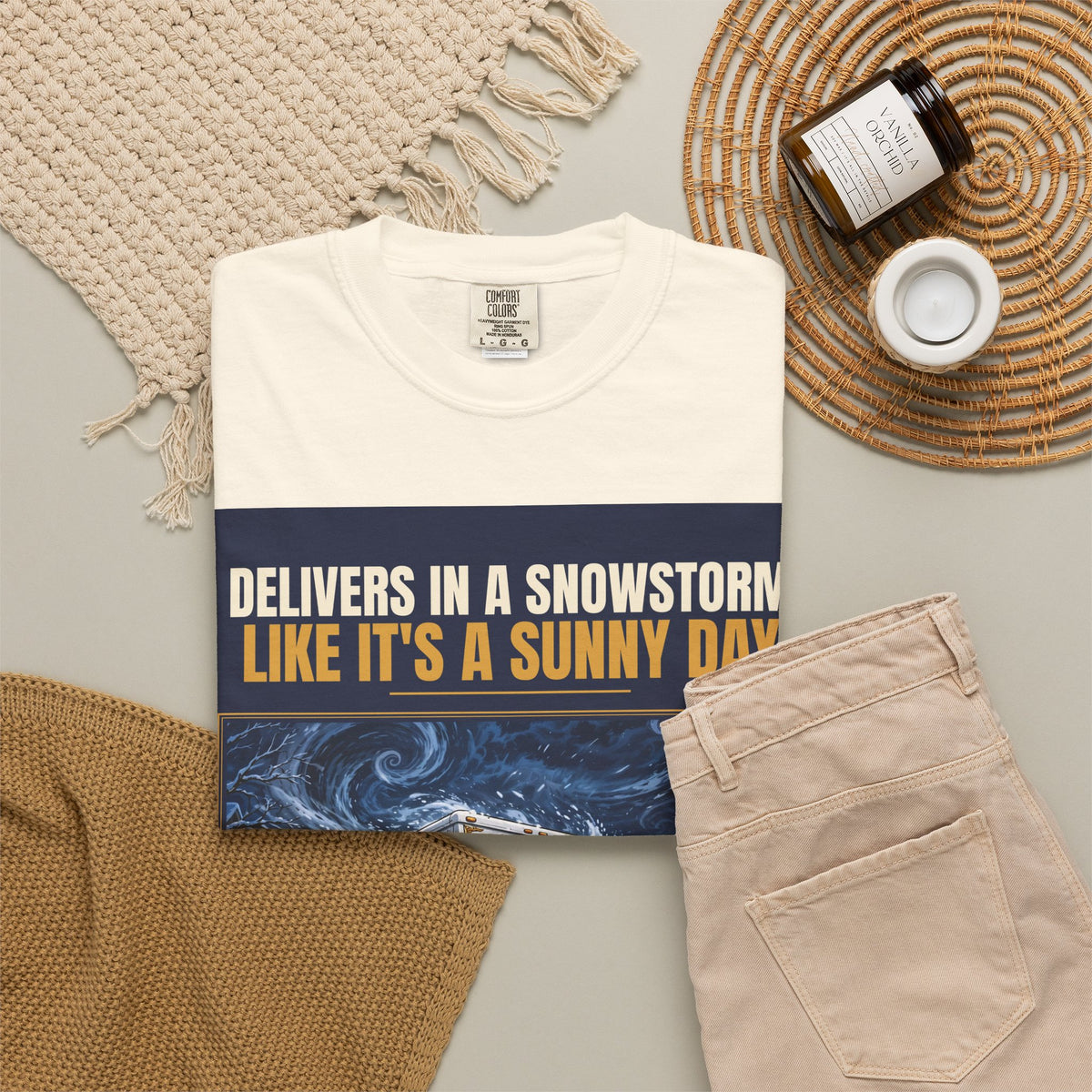 Mail Carrier T-Shirt - Snowstorm Delivery | Funny Mail Carrier Tee | Comfort Colors