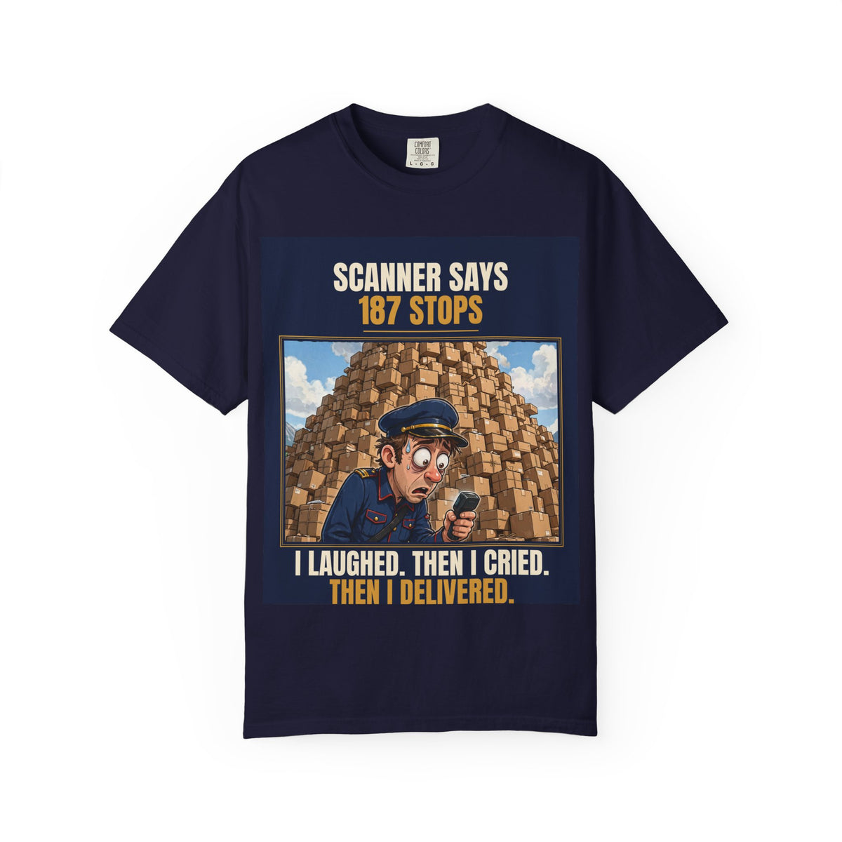Mail Carrier T-Shirt - 187 Stops | Funny Mail Carrier Tee | Comfort Colors