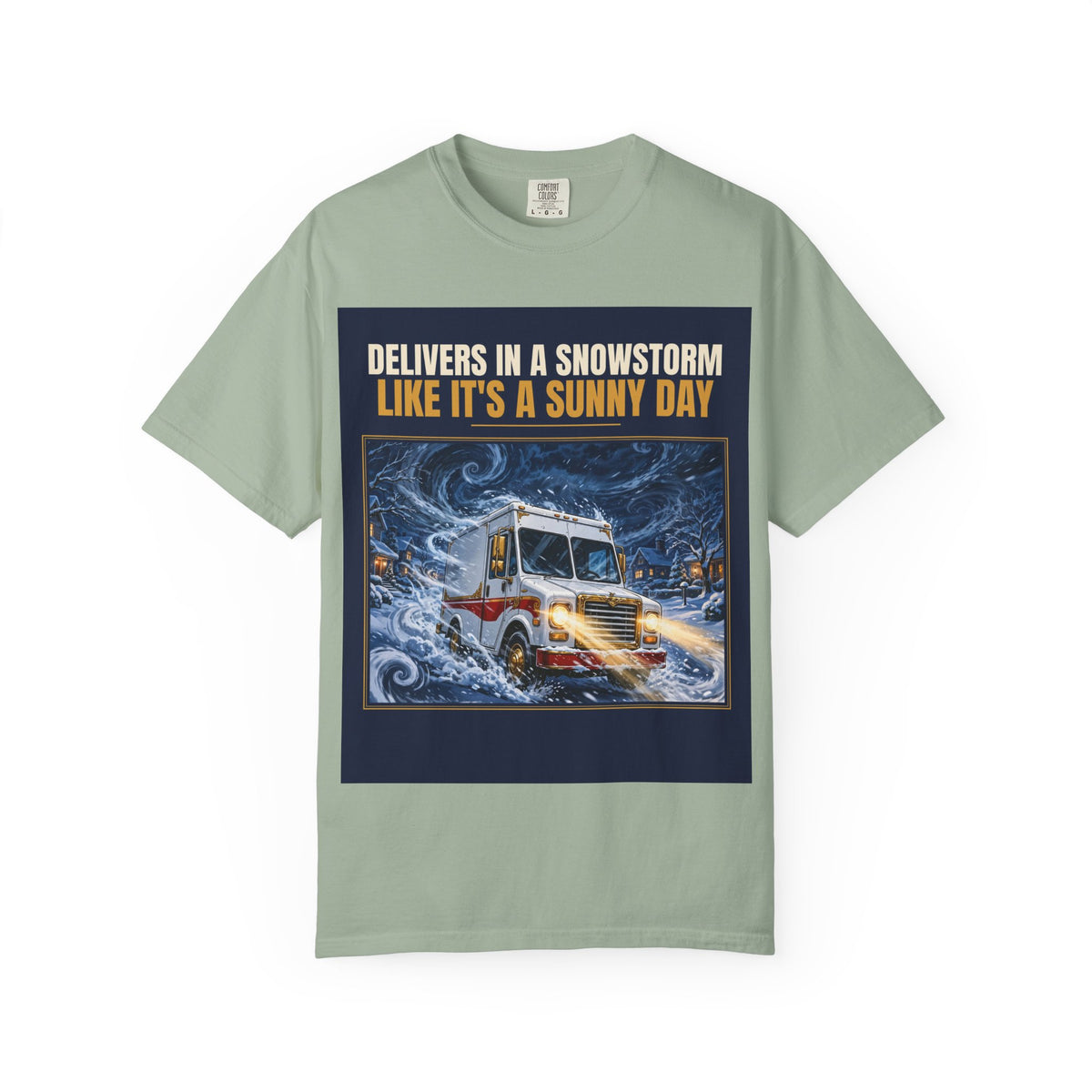 Mail Carrier T-Shirt - Snowstorm Delivery | Funny Mail Carrier Tee | Comfort Colors