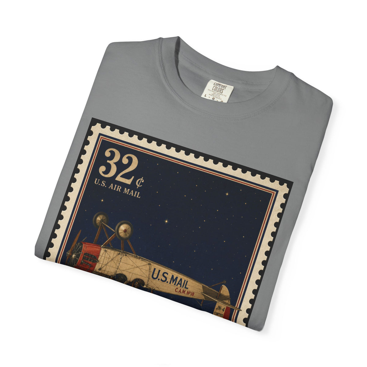 Inverted Jenny 1918 — Vintage Airmail Stamp Shirt | Funny Mail Carrier Tee