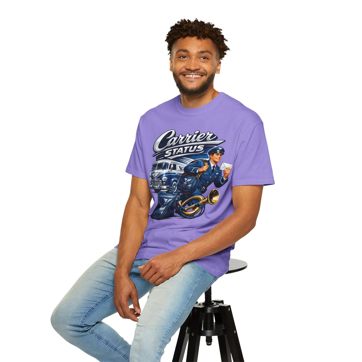 Mail Carrier T-Shirt - Carrier Status | Funny Mail Carrier Tee | Comfort Colors