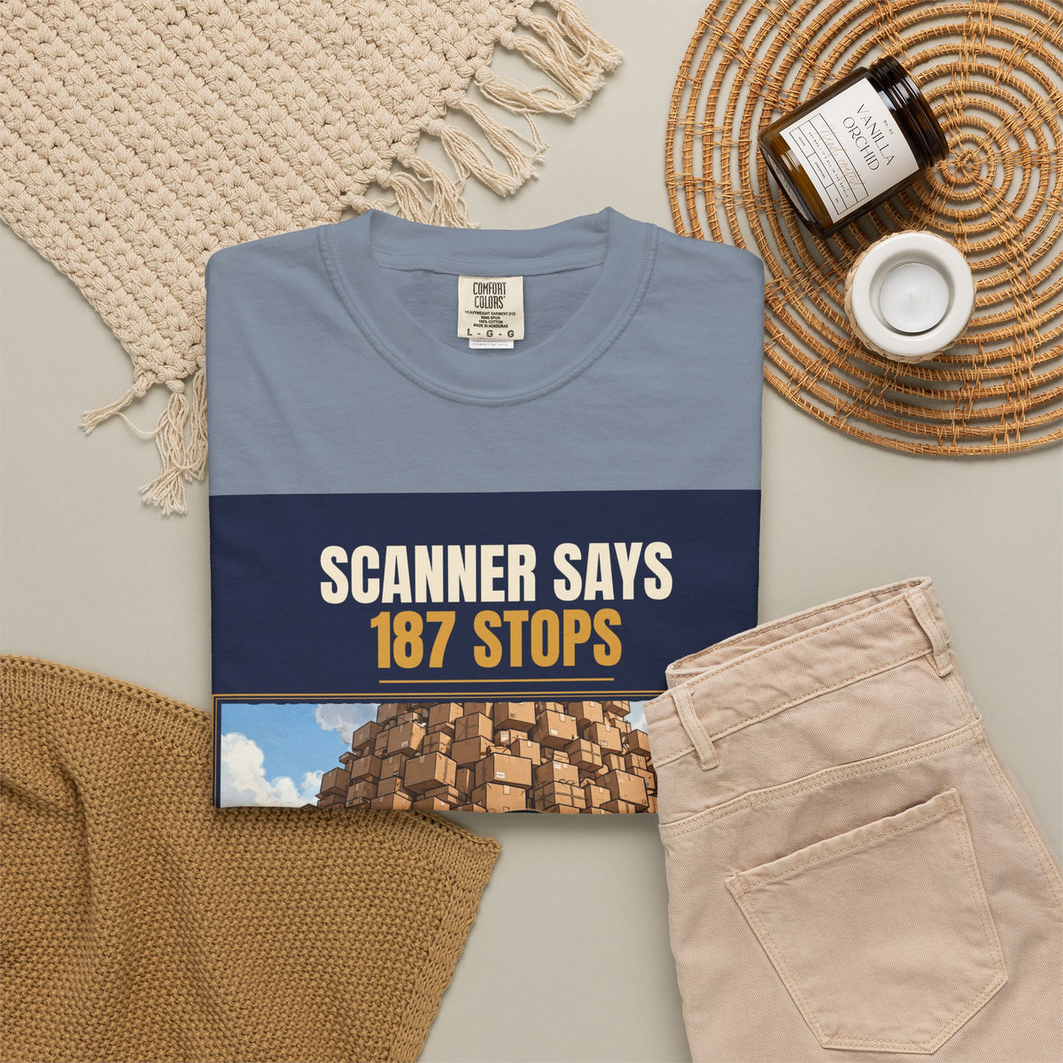 Mail Carrier T-Shirt - 187 Stops | Funny Mail Carrier Tee | Comfort Colors