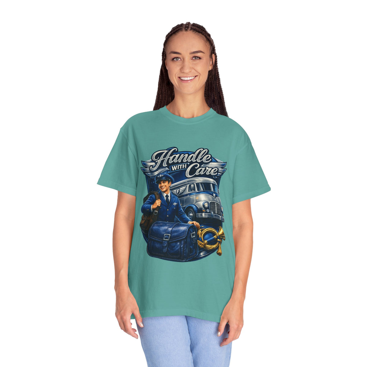 Mail Carrier T-Shirt - Handle With Care | Funny Mail Carrier Tee | Comfort Colors