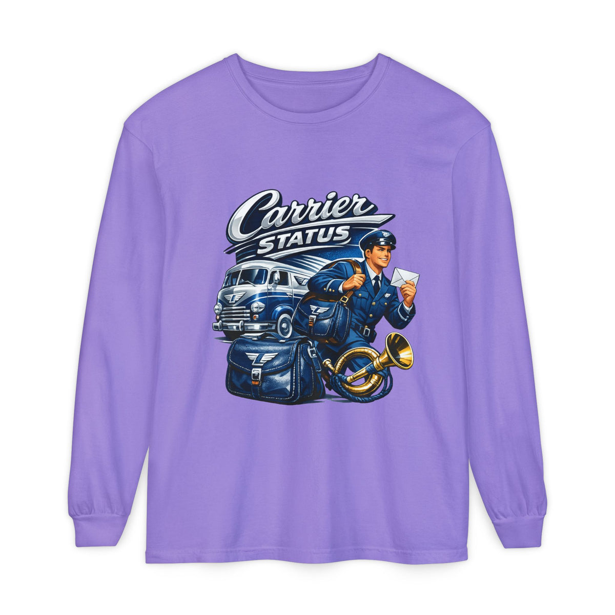 Mail Carrier Long Sleeve - Carrier Status | Funny Mail Carrier Long Sleeve | Comfort Colors